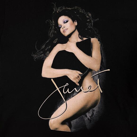 Vintage 2001 Janet Jackson All For You Tour T Shirt R&B Band Rap Tee Medium Y2K - Picture 5 of 13